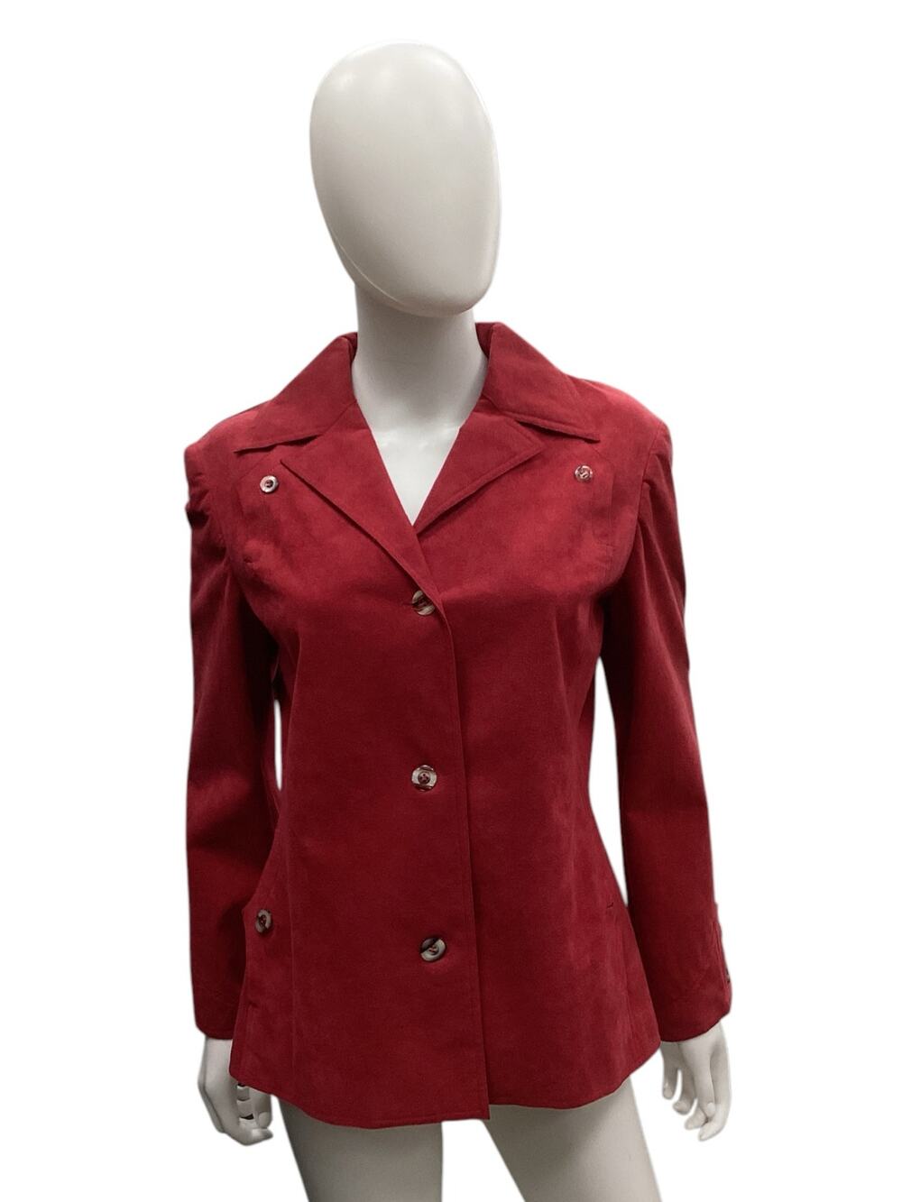 Vintage Lillie Rubin Women’s Blazer Size M Ultrasuede Front Pockets Cool Buttons